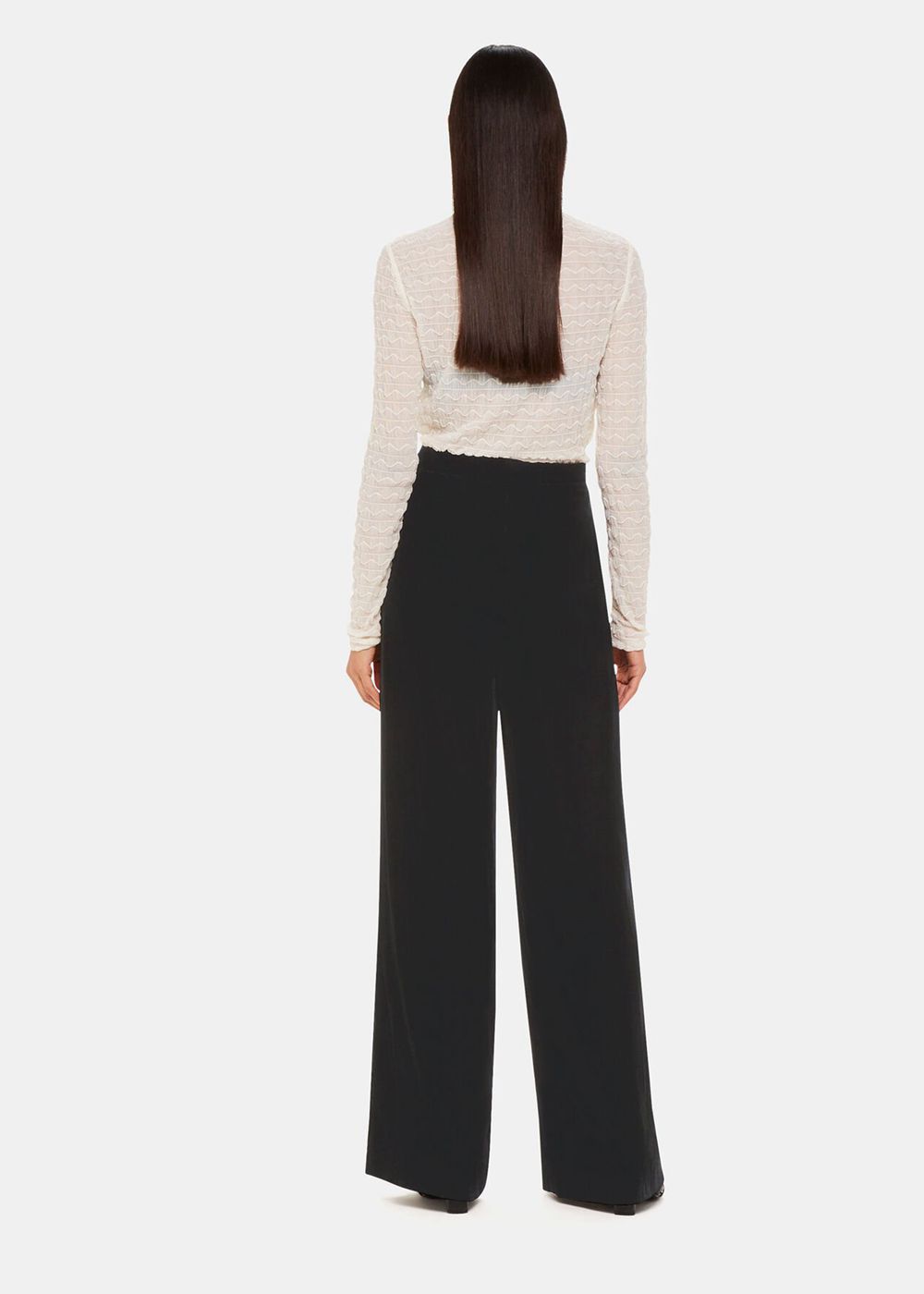 Whistles Full Length Velvet Pants Black | US-24678DGCK