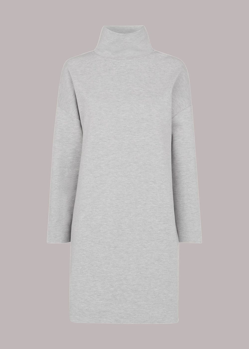 Whistles Funnel Neck Sweat Dress Grey | US-83426UTEF