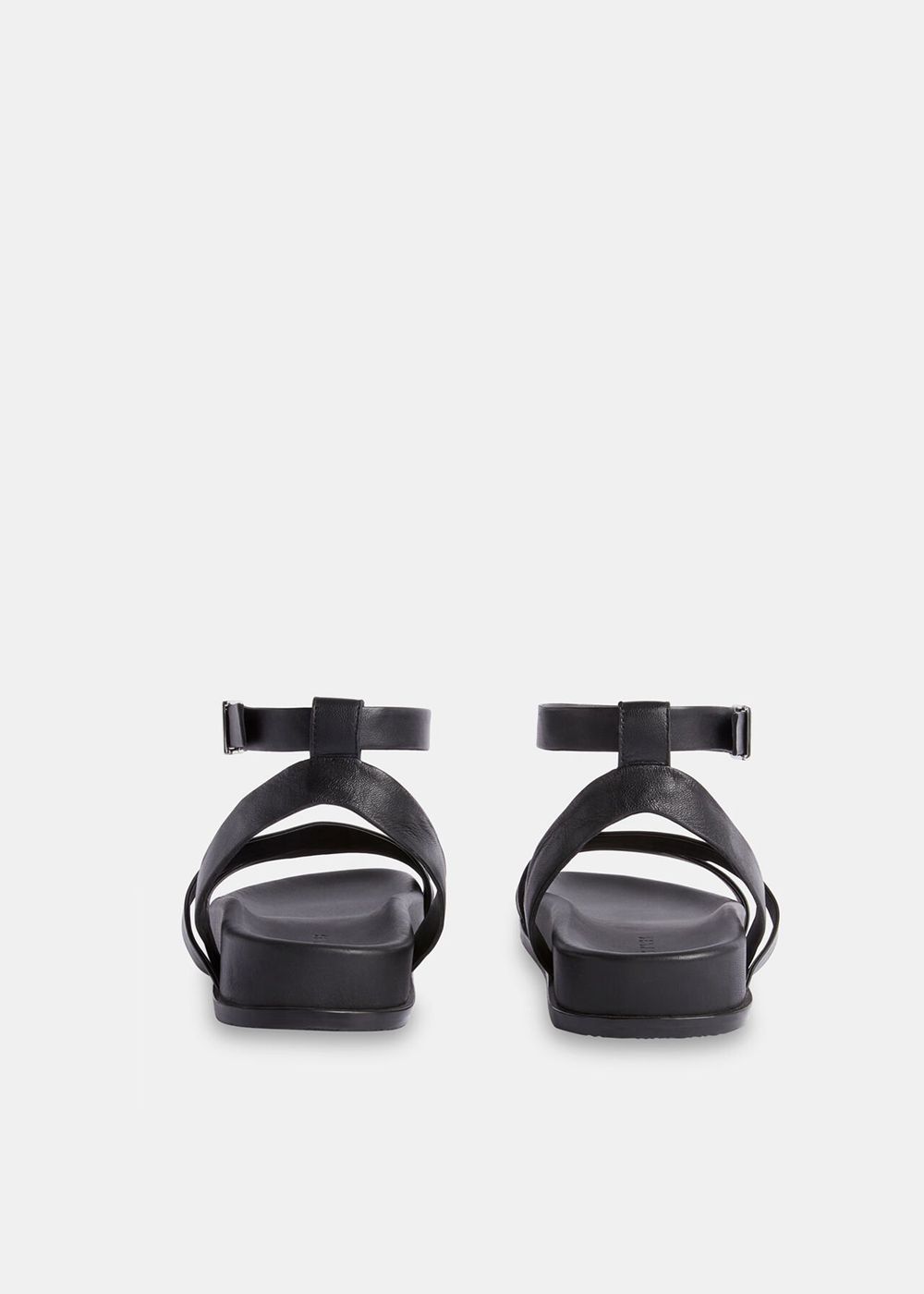 Whistles Gaia Asymmetric Strappy Sandals Black | US-26498GEXK