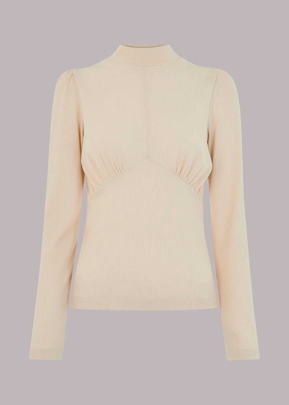 Whistles Gathered Bust Top Beige | US-15680VRFK