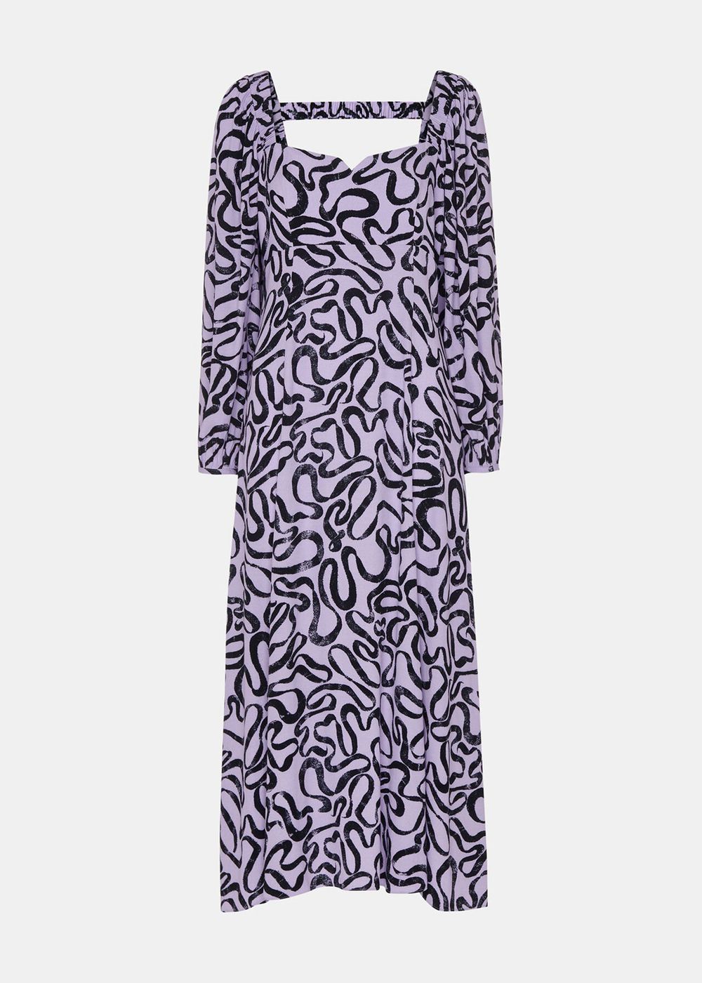 Whistles Georgie Ribbon Print Dress Purple / Multicolor | US-74923SLBV