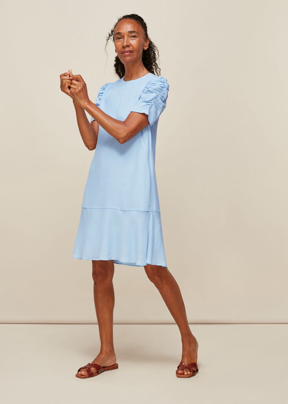 Whistles Georgina Zip Dress Blue | US-73285FWCK