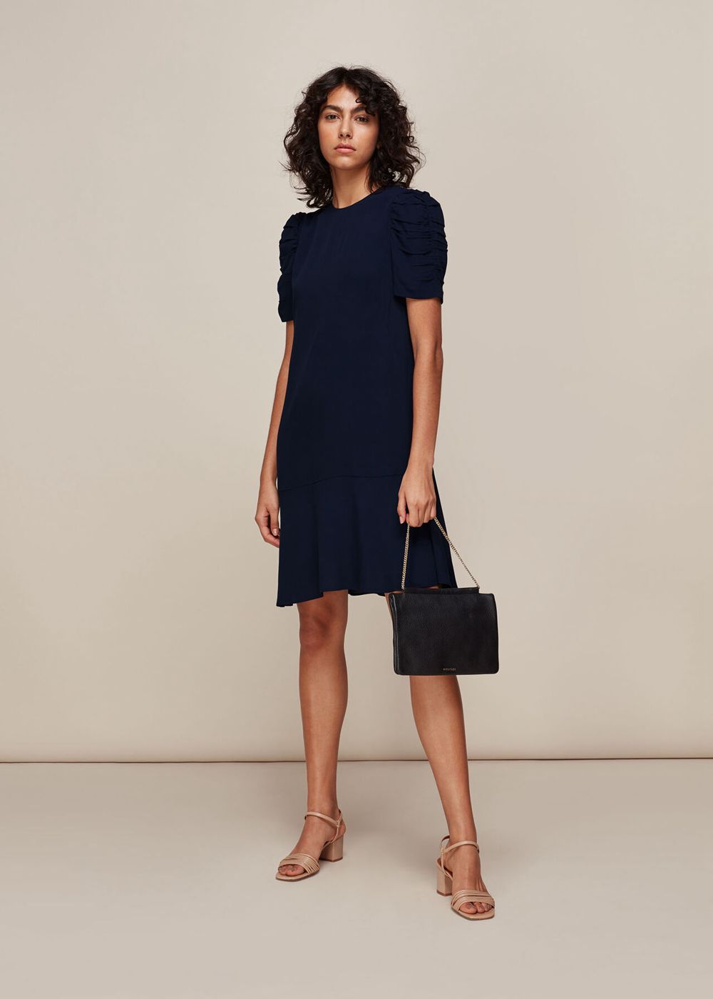 Whistles Georgina Zip Dress Navy | US-91804OUYD