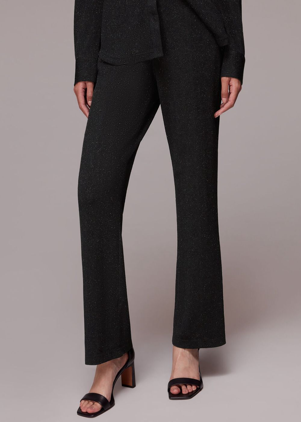 Whistles Gillian Sparkle Pants Black | US-57460PANX