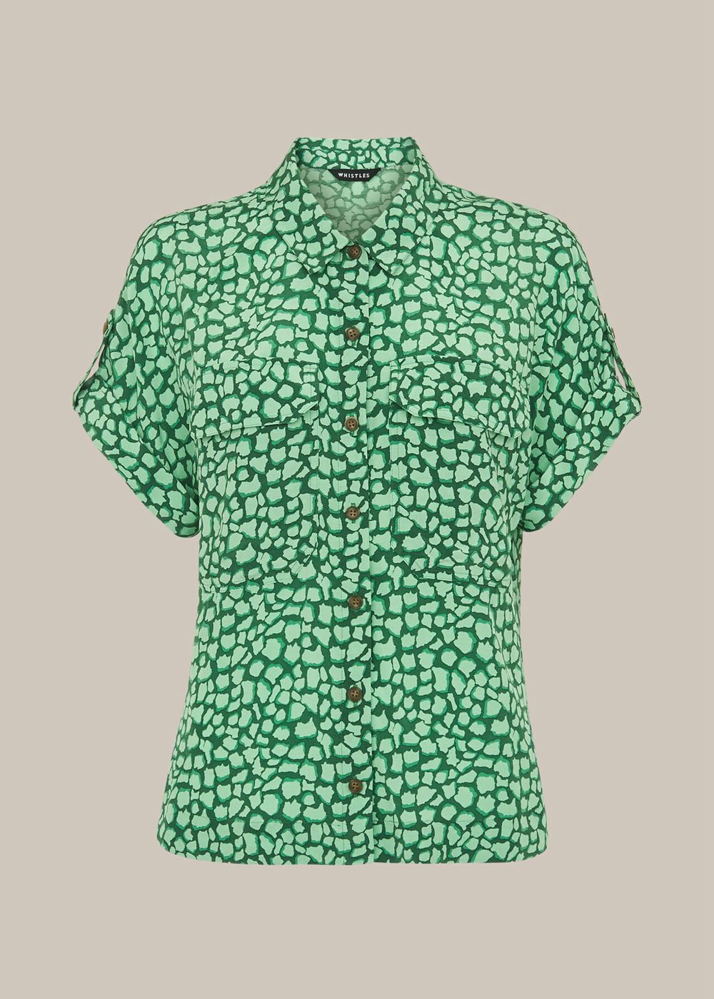 Whistles Giraffe Animal Pocket Shirts Green / Multicolor | US-70614ZPQL