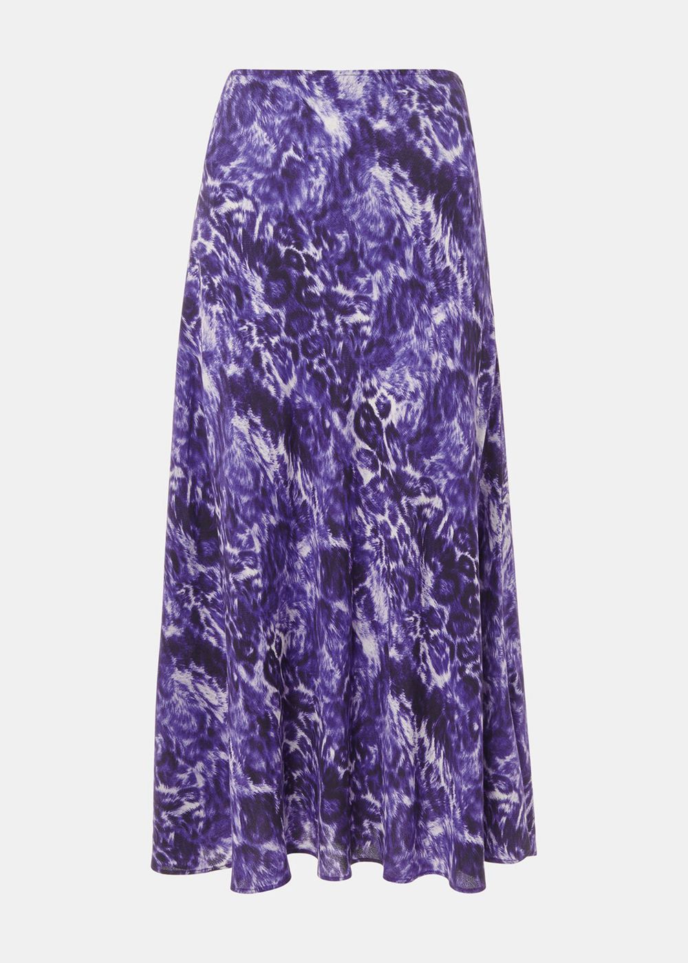 Whistles Glossy Leopard Bias Skirts Purple / Multicolor | US-13740WRYZ