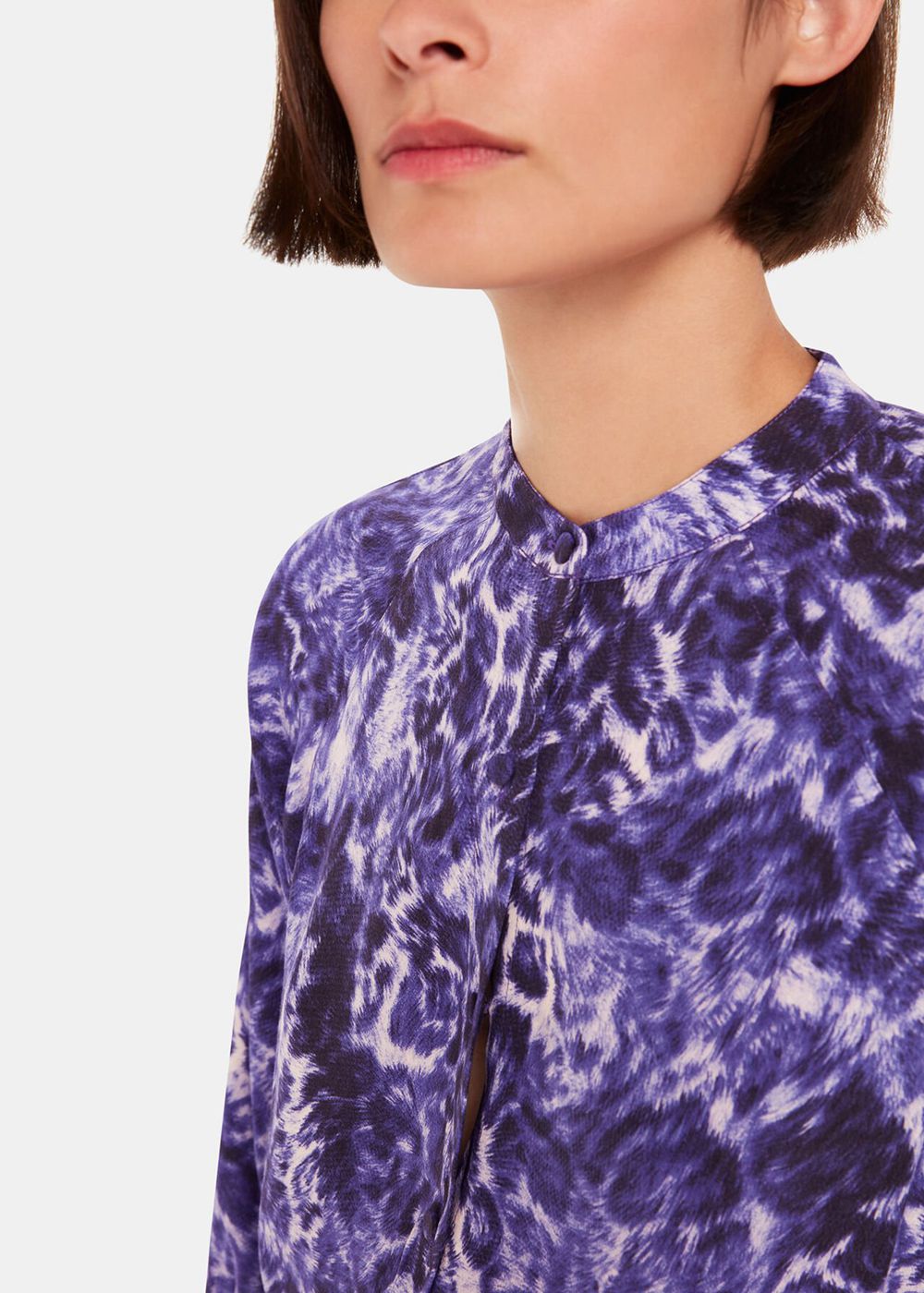 Whistles Glossy Leopard Raglan Shirts Purple / Multicolor | US-94837PEDC