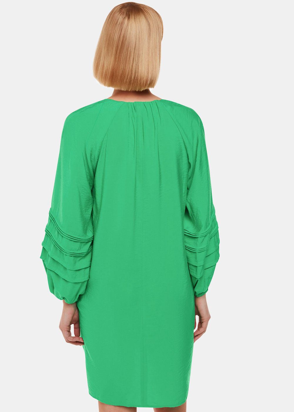 Whistles Grace V Neck Dress Green | US-49056SHGL