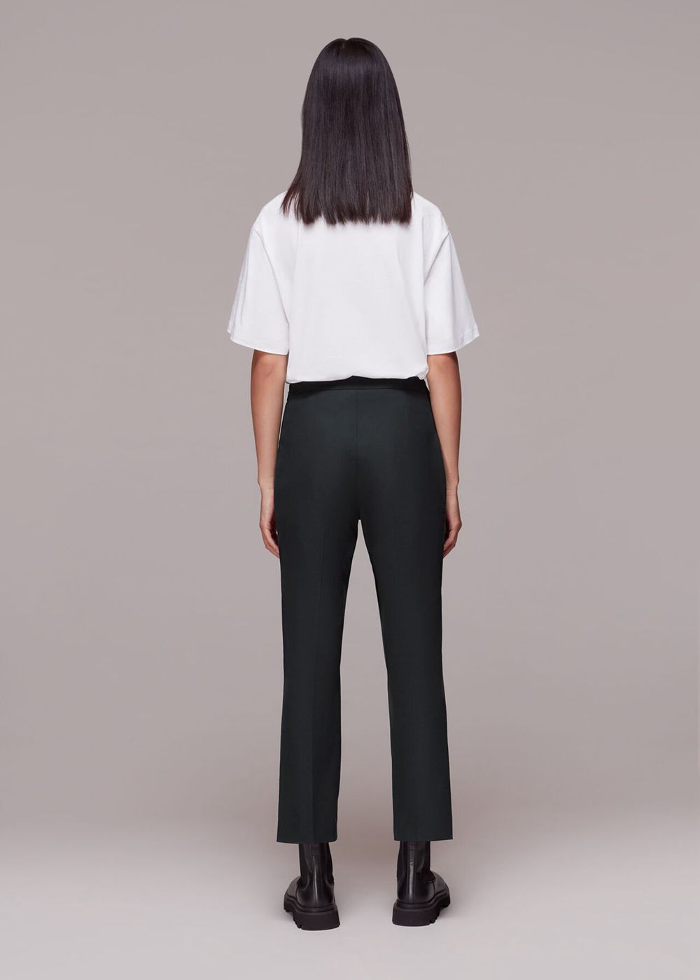 Whistles Gracy Kick Flare Pants Black | US-25098YFJW