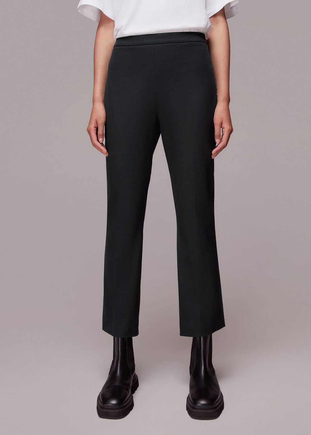 Whistles Gracy Kick Flare Pants Black | US-25098YFJW