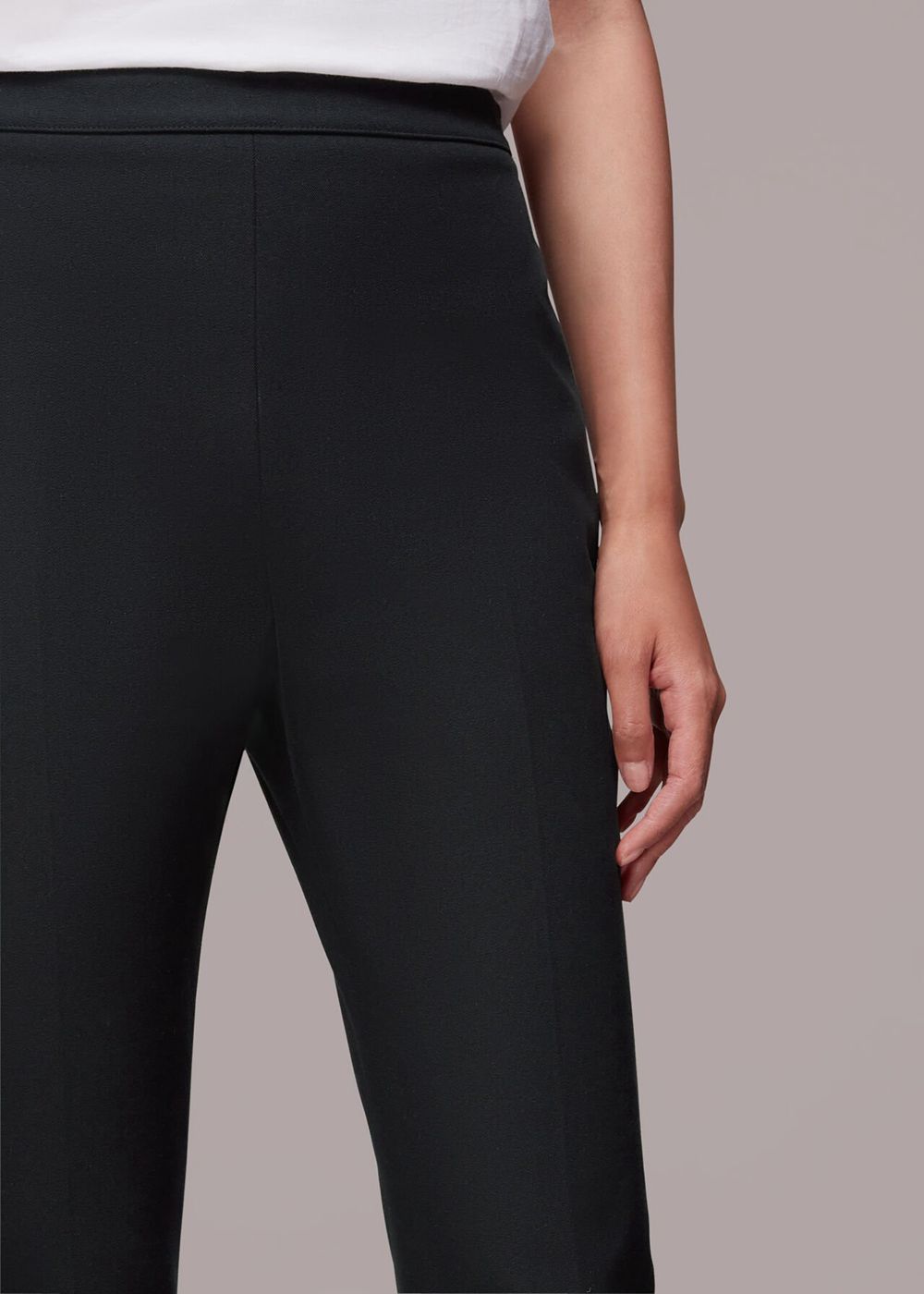 Whistles Gracy Kick Flare Pants Black | US-25098YFJW