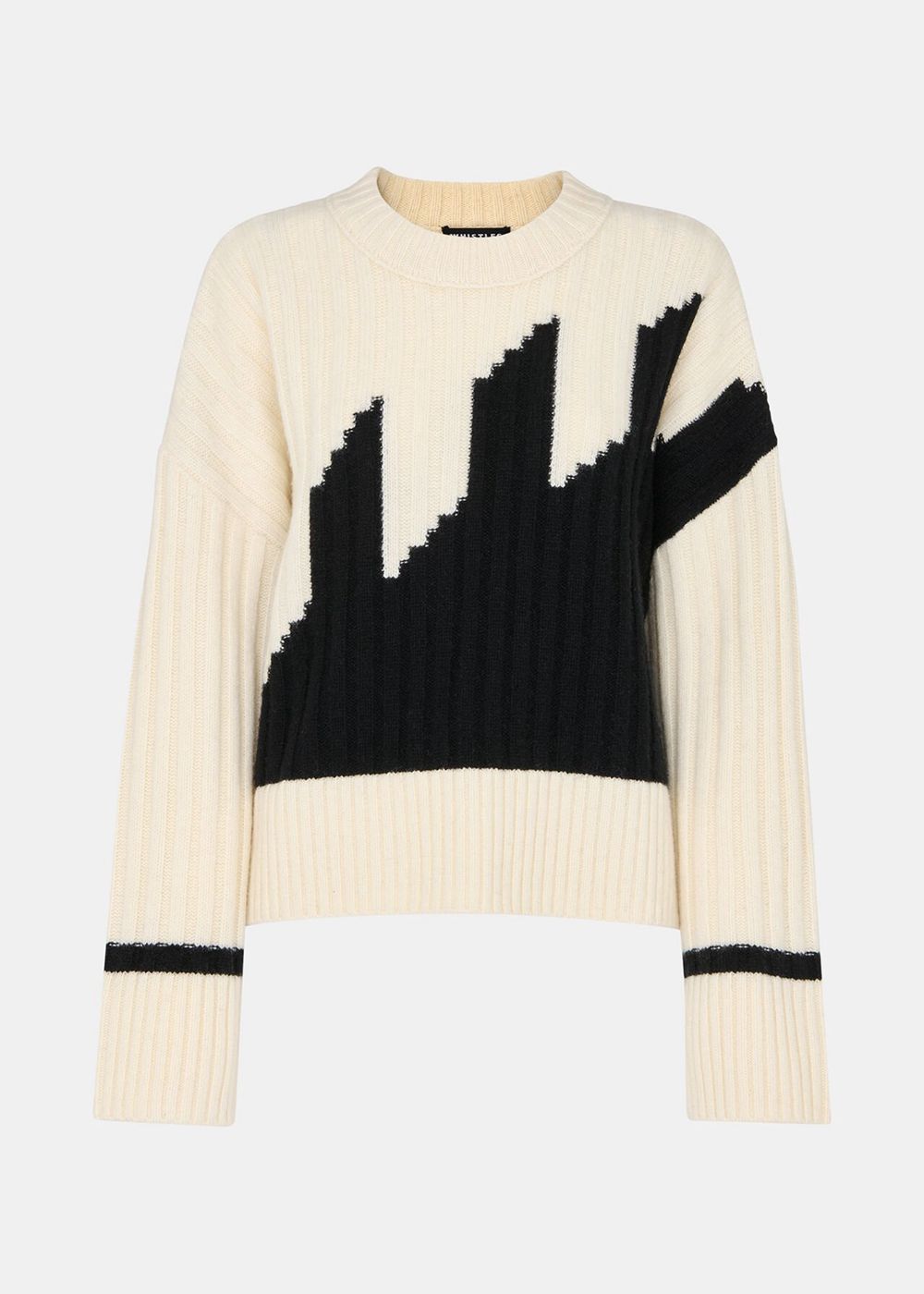 Whistles Graphic Intarsia Wool Knitwear White / Multicolor | US-20718VDYC