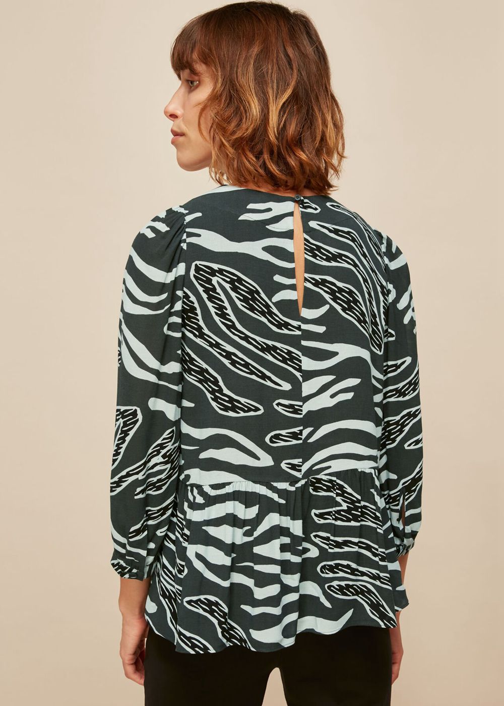 Whistles Graphic Zebra Print Top Multicolor | US-34985XDYN