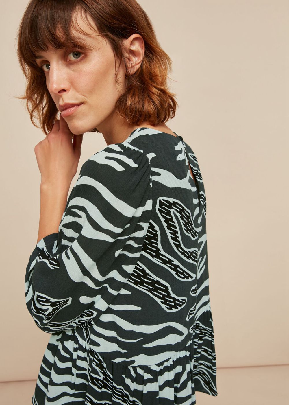 Whistles Graphic Zebra Print Top Multicolor | US-34985XDYN