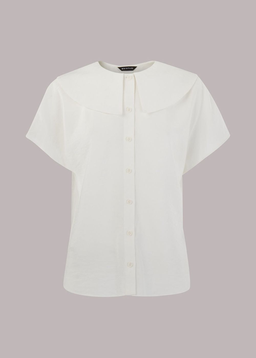 Whistles Greta Collar Top White | US-58021OWRB