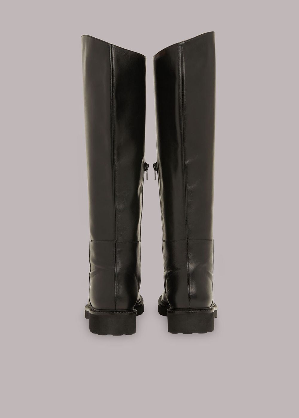 Whistles Hadlow Riding Knee-high Boots Black | US-43598AZFC