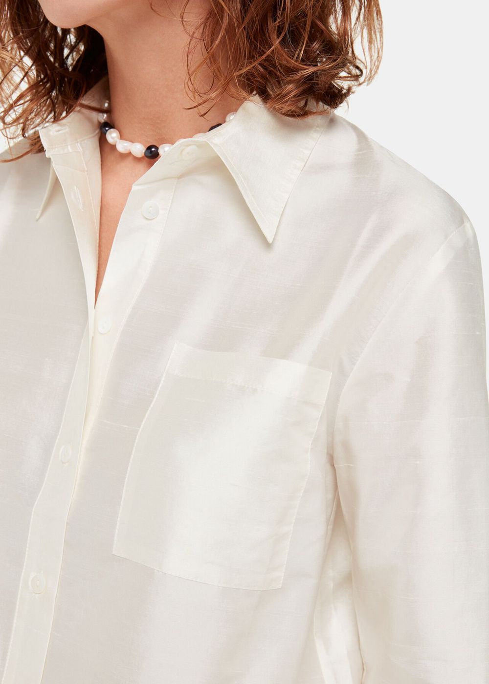 Whistles Hai Floris Shirts White | US-97326YIHN