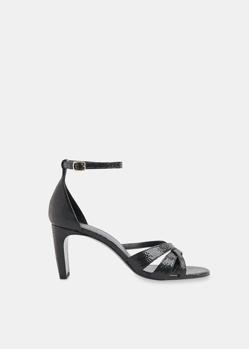 Whistles Hailey Strappy Heels Sandals Black | US-46398PMGF