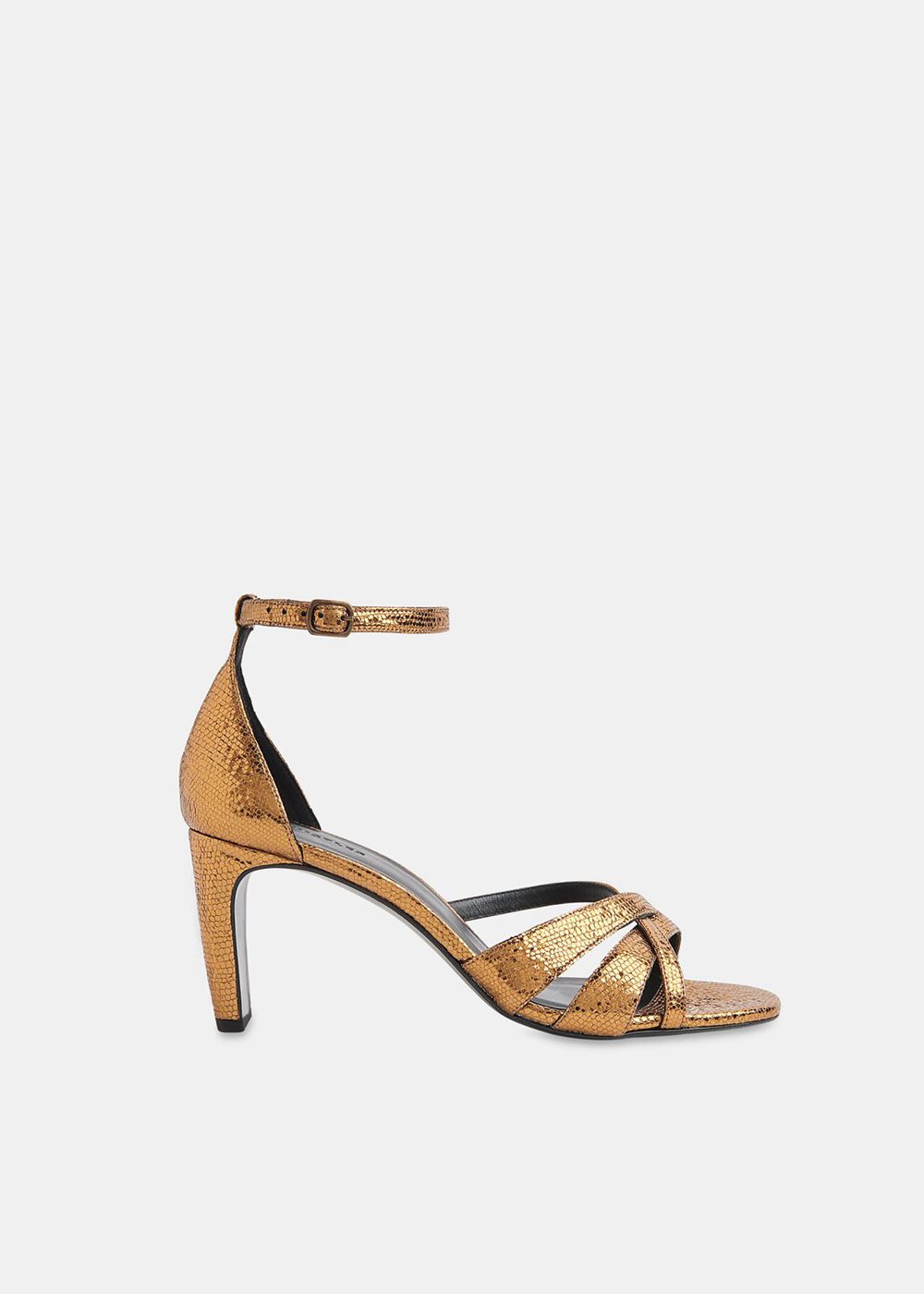 Whistles Hailey Strappy Heels Sandals Gold / Multicolor | US-10429KDIP