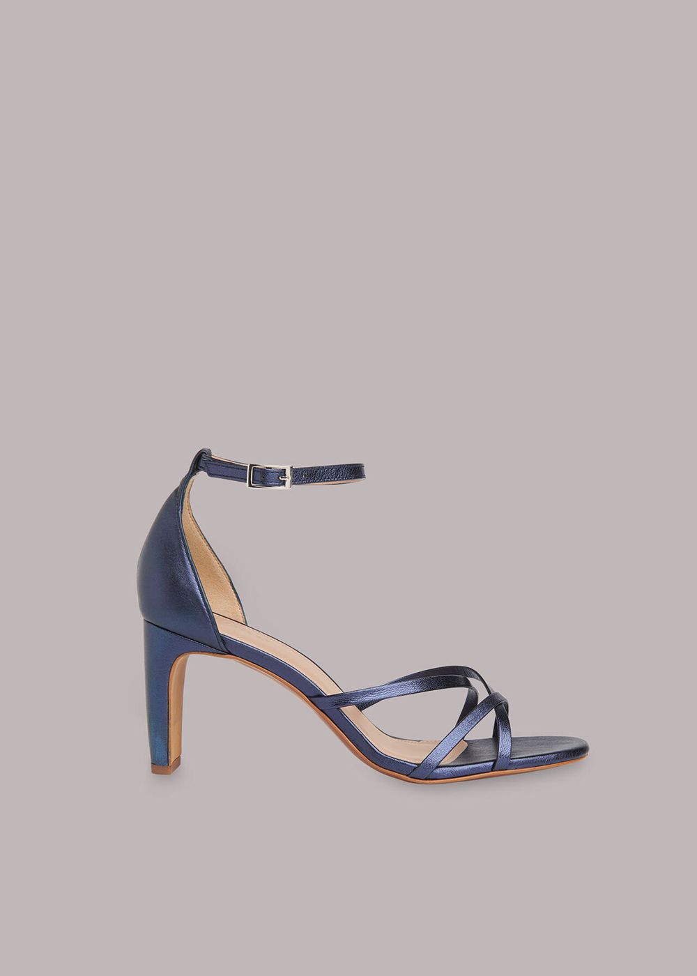 Whistles Hallie Strappy Heels Sandals Navy | US-03274EQOK