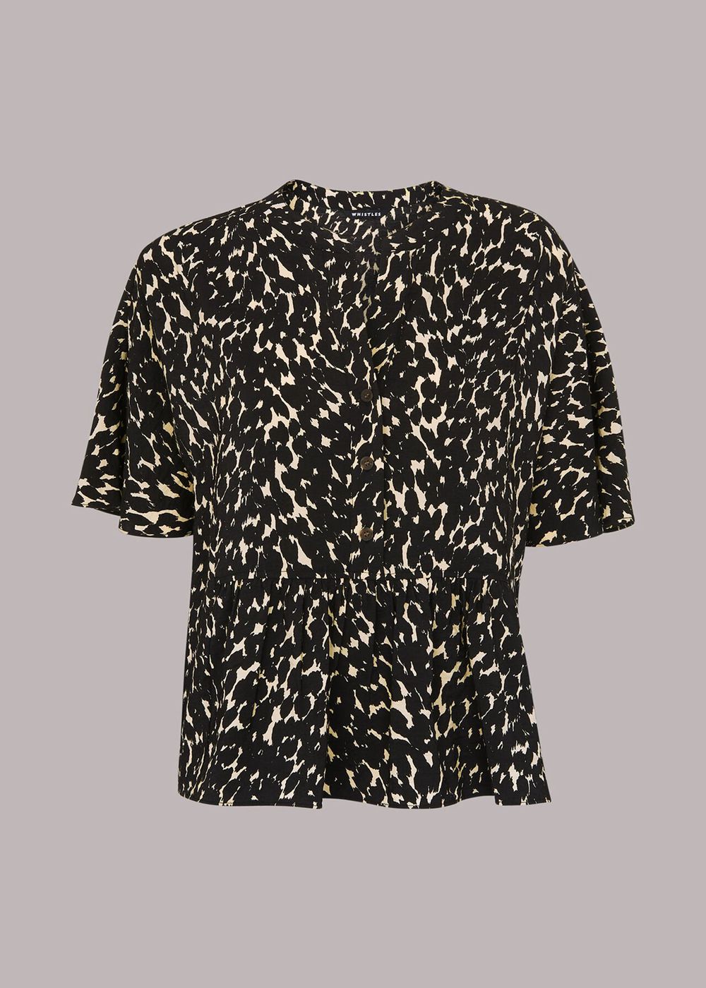 Whistles Hannah Sahara Cat Blouse Black / Multicolor | US-85197DGCA