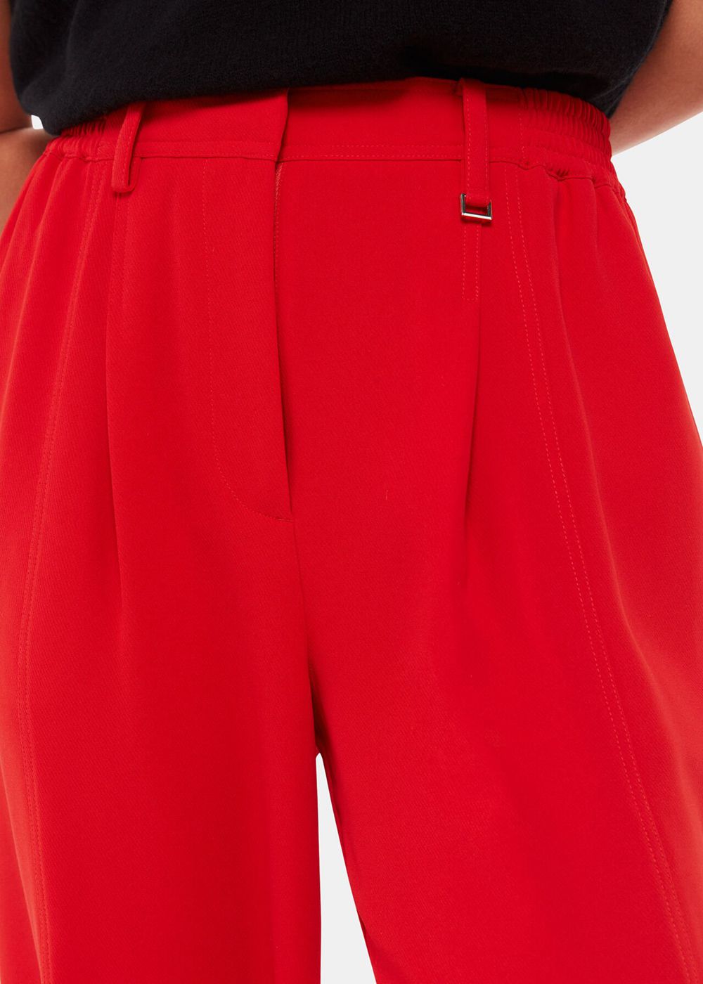 Whistles Harper Crepe Wide Leg Pants Red | US-30417DSHE