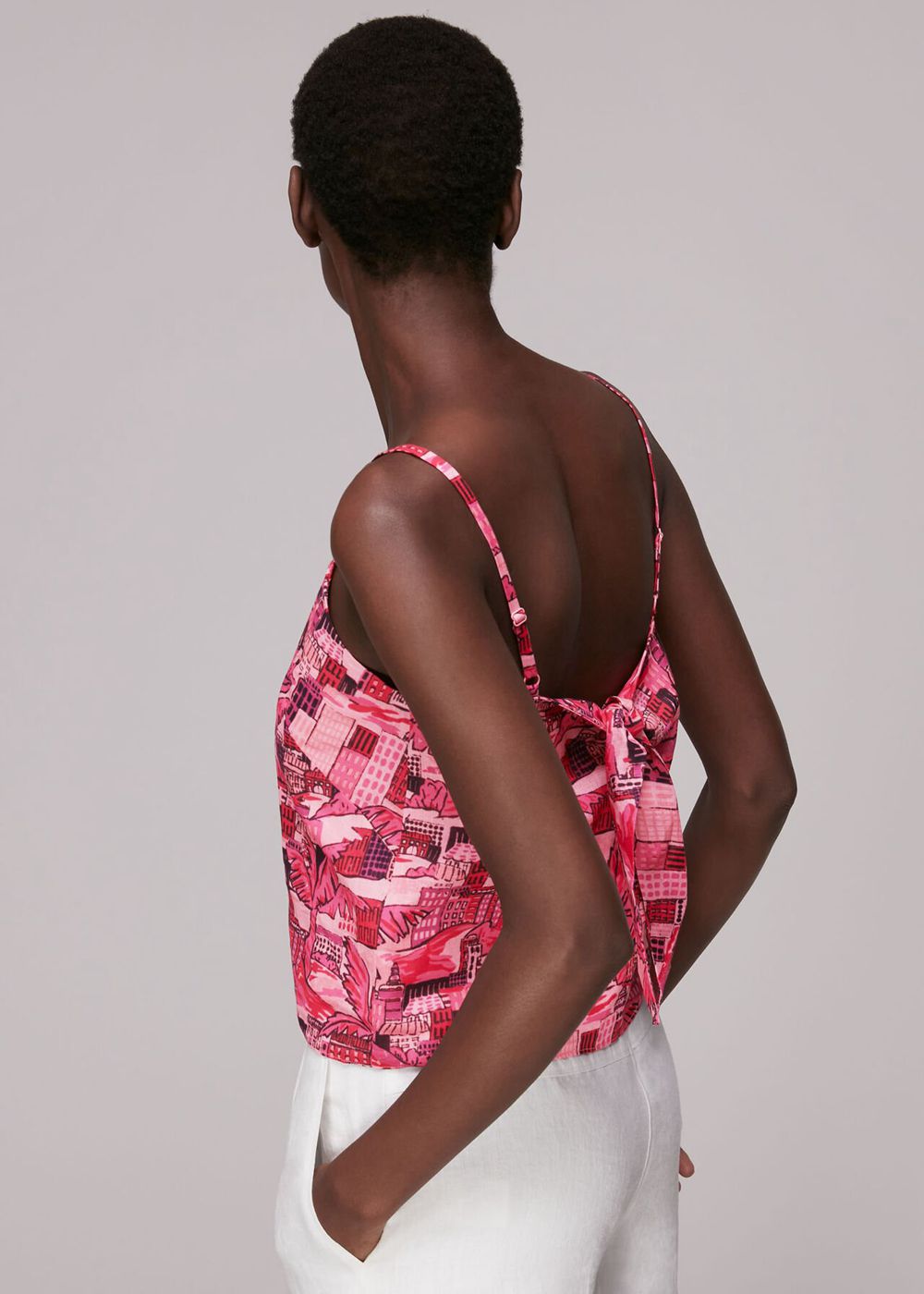 Whistles Hawaiian Print Strappy Top Multicolor | US-70462WNRQ