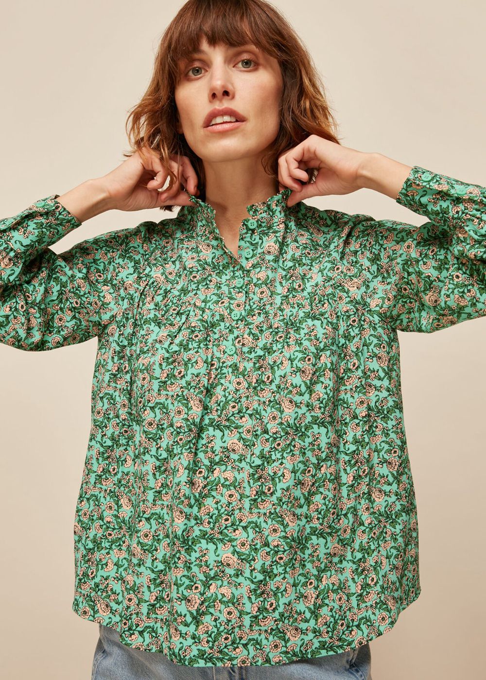 Whistles Heath Floral Print Top Multicolor | US-38971JVXM