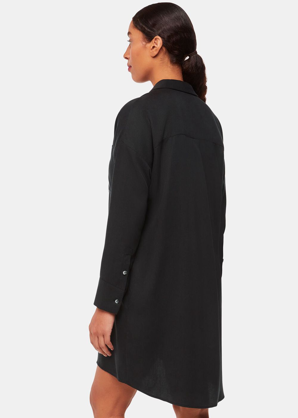 Whistles Helena Relaxed Dress Black | US-47860DWKZ