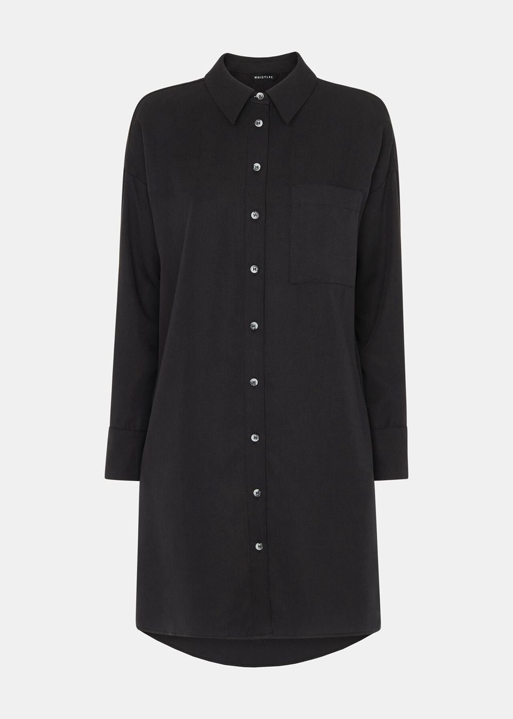 Whistles Helena Relaxed Dress Black | US-47860DWKZ