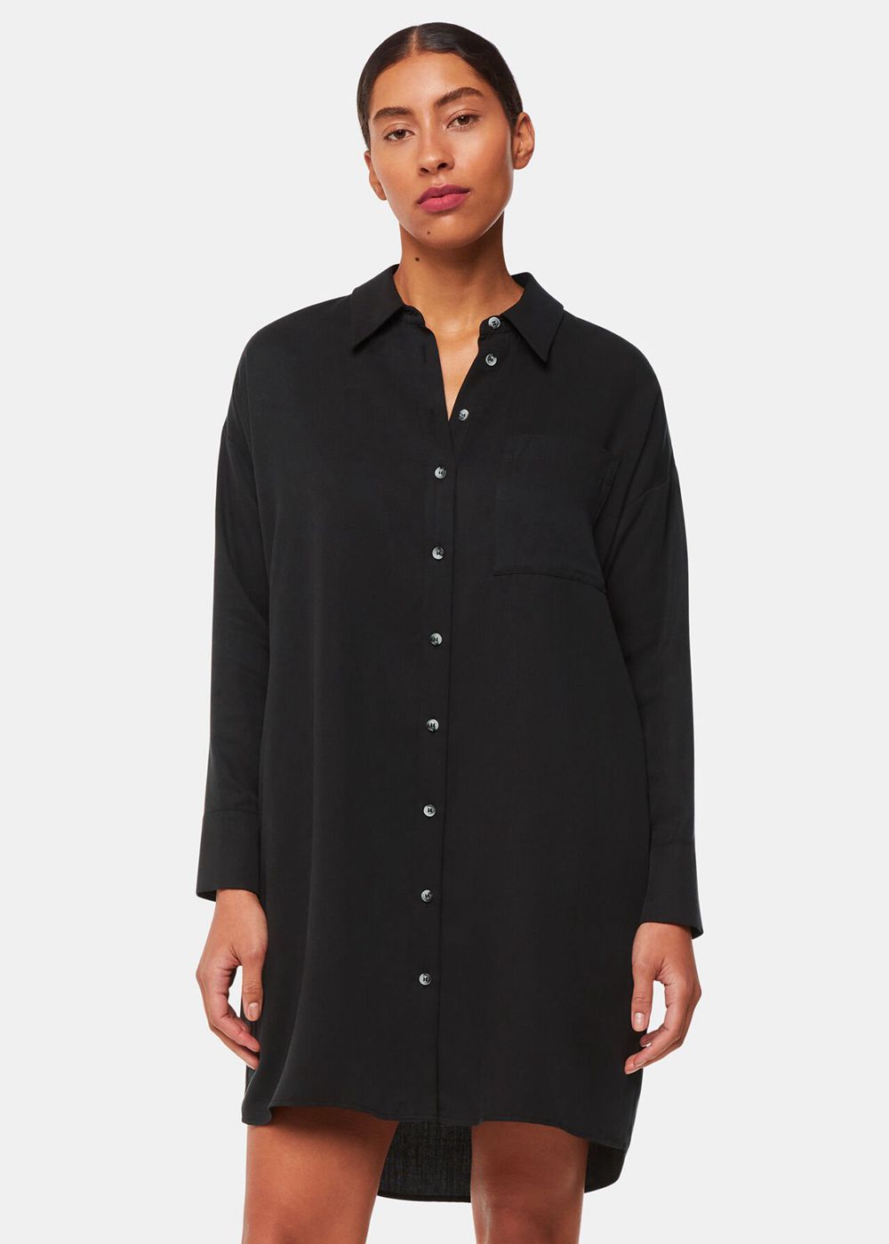 Whistles Helena Relaxed Dress Black | US-47860DWKZ