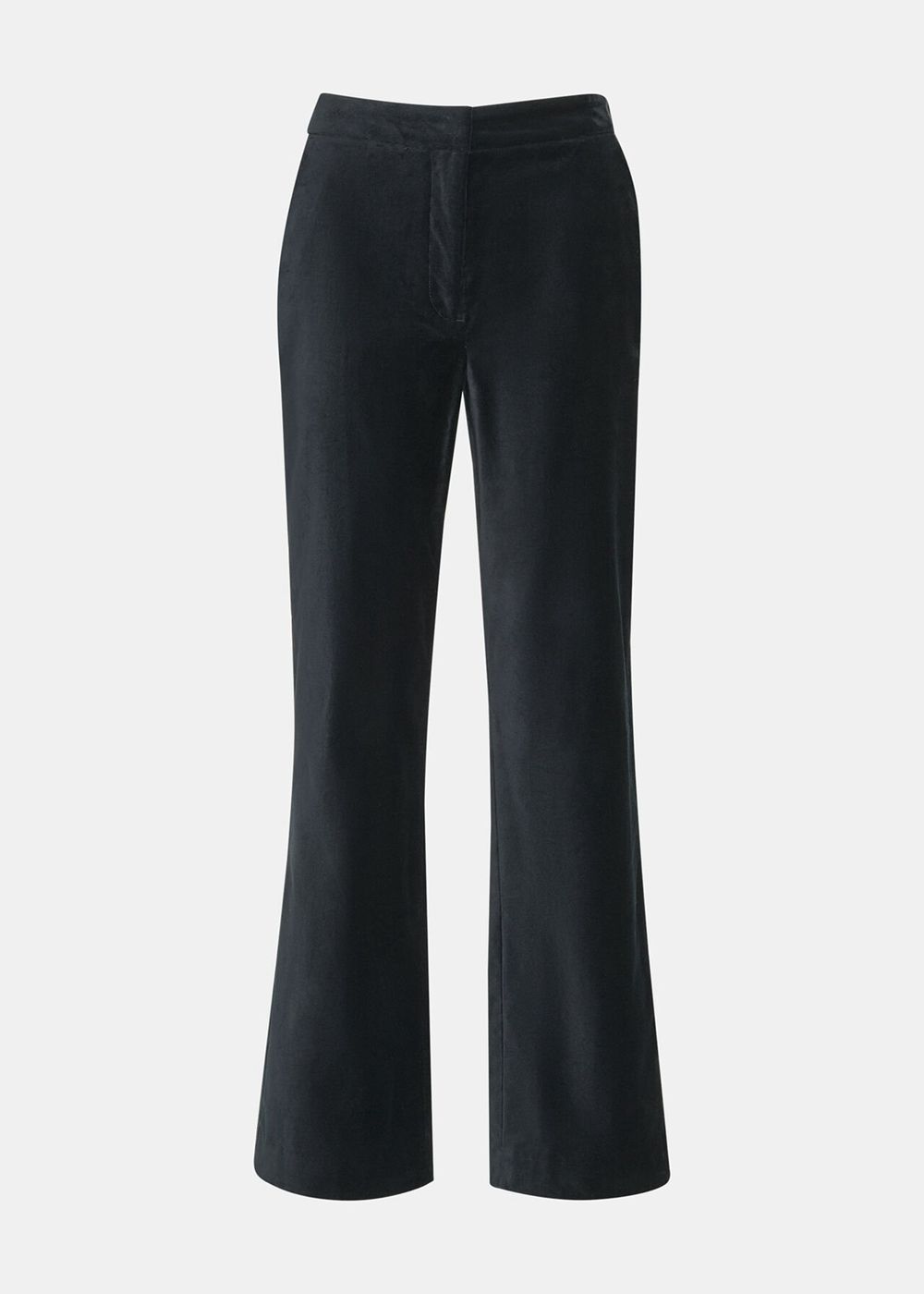 Whistles Helena Velvet Straight Pants Black | US-86301GSPF