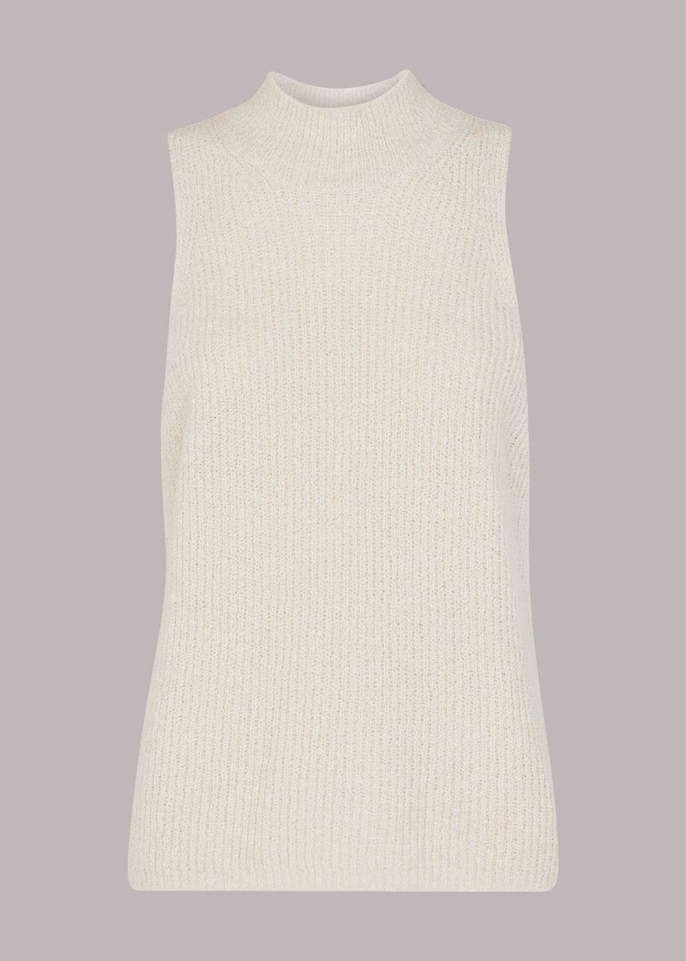 Whistles High Neck Knit Top White / Multicolor | US-50691PQNW