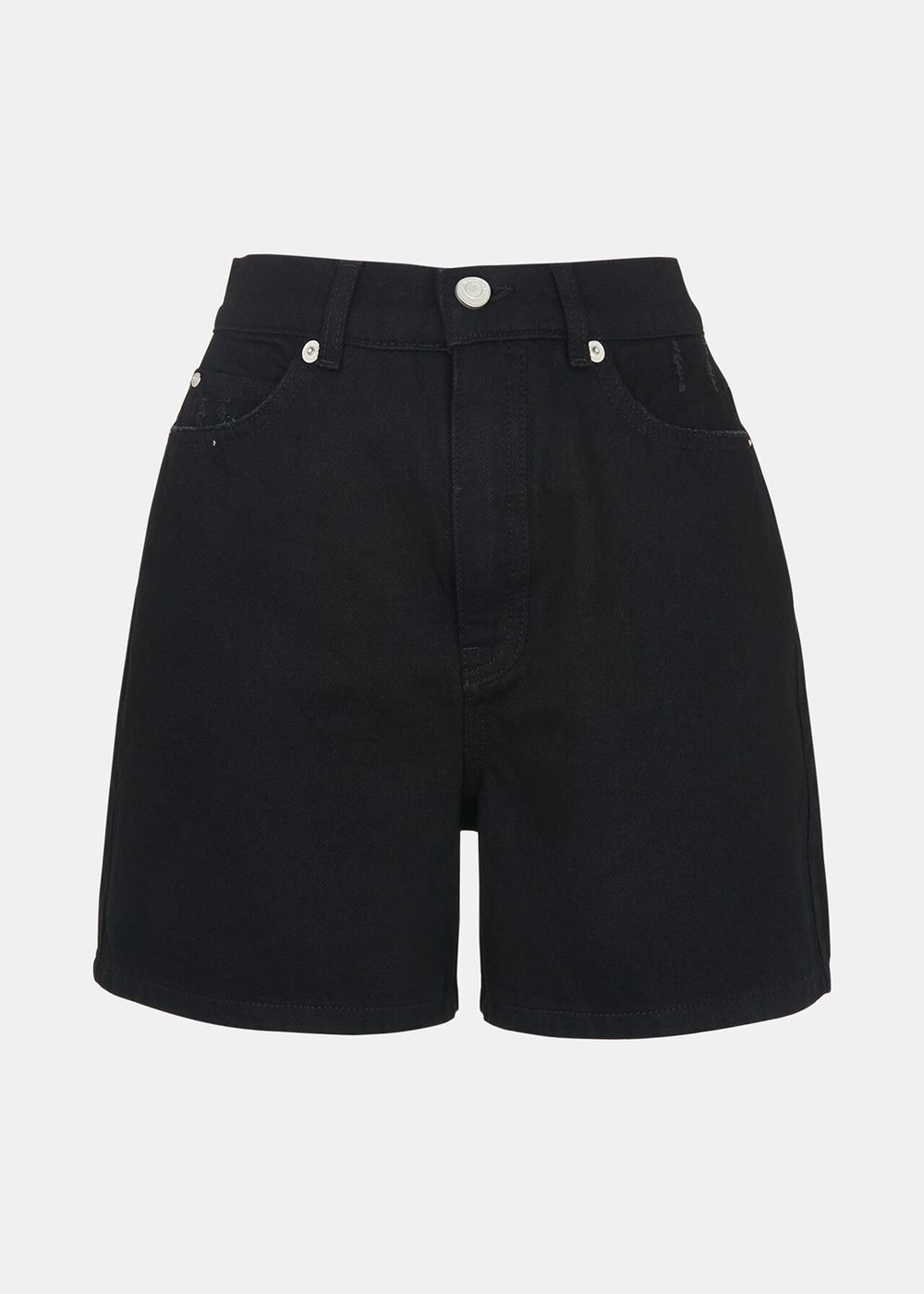 Whistles High Waist Denim Shorts Black | US-30512CRVW