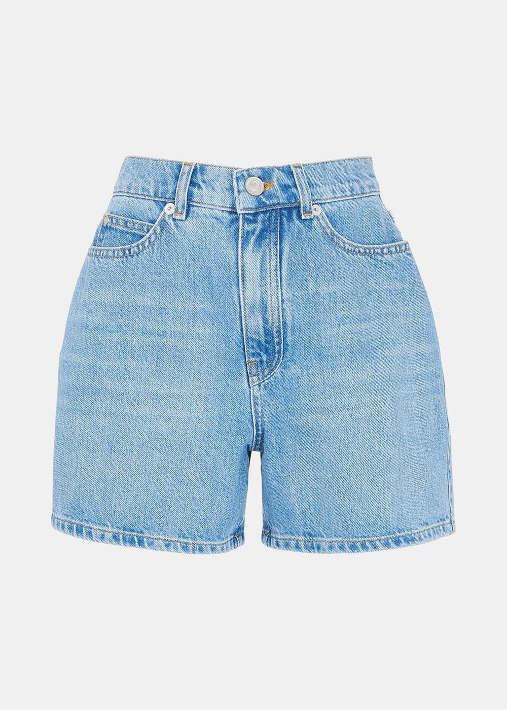 Whistles High Waist Denim Shorts Light Wash | US-12456TCRG