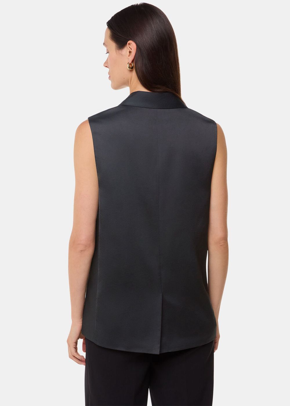 Whistles Hilda Tuxe Tailored Vest Black | US-84130NLRQ