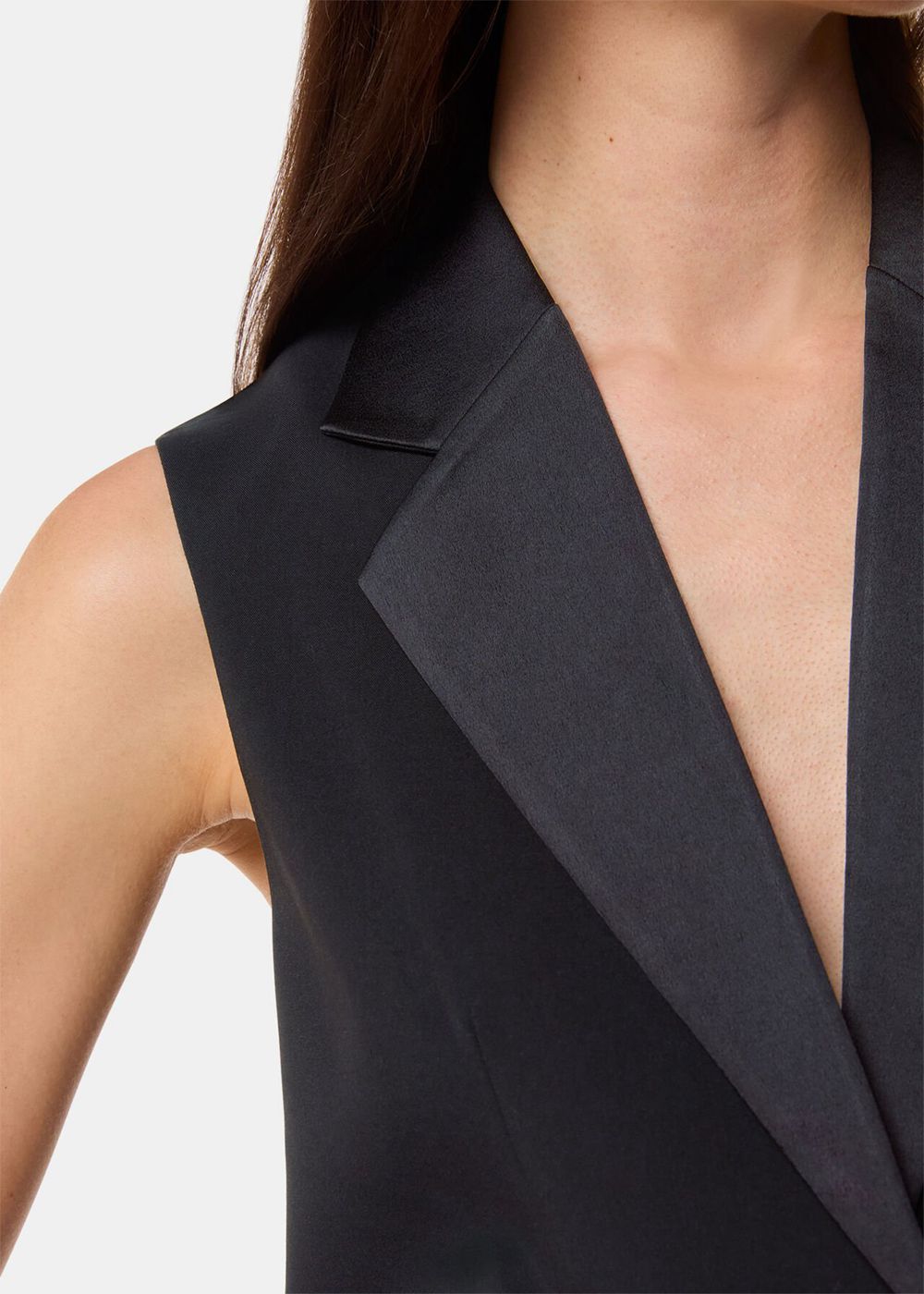 Whistles Hilda Tuxe Tailored Vest Black | US-84130NLRQ