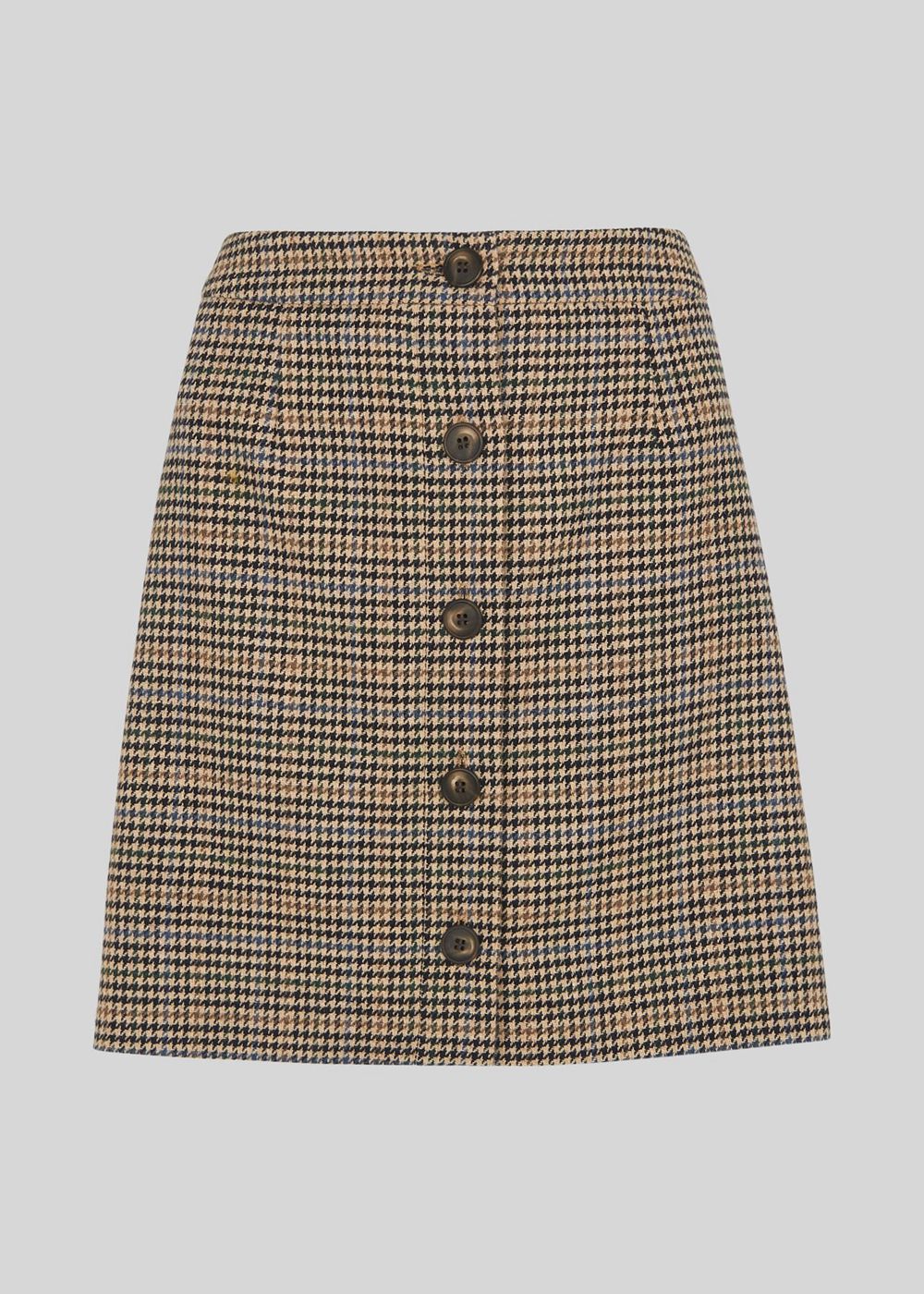 Whistles Houndstooth Button Aline Skirts Multicolor | US-49805WETL