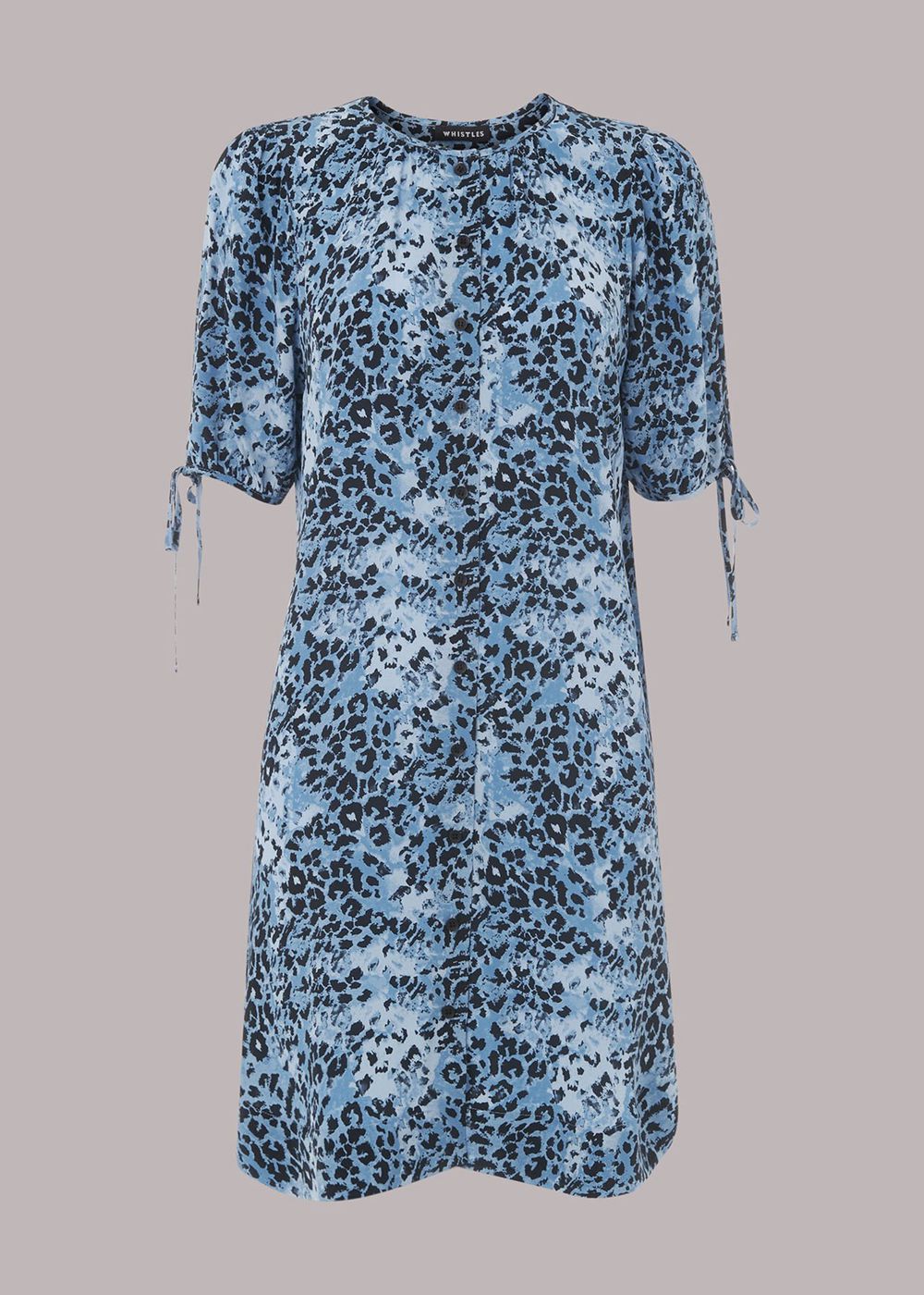 Whistles Hyena Spot Button Up Dress Blue / Multicolor | US-57894KNWV