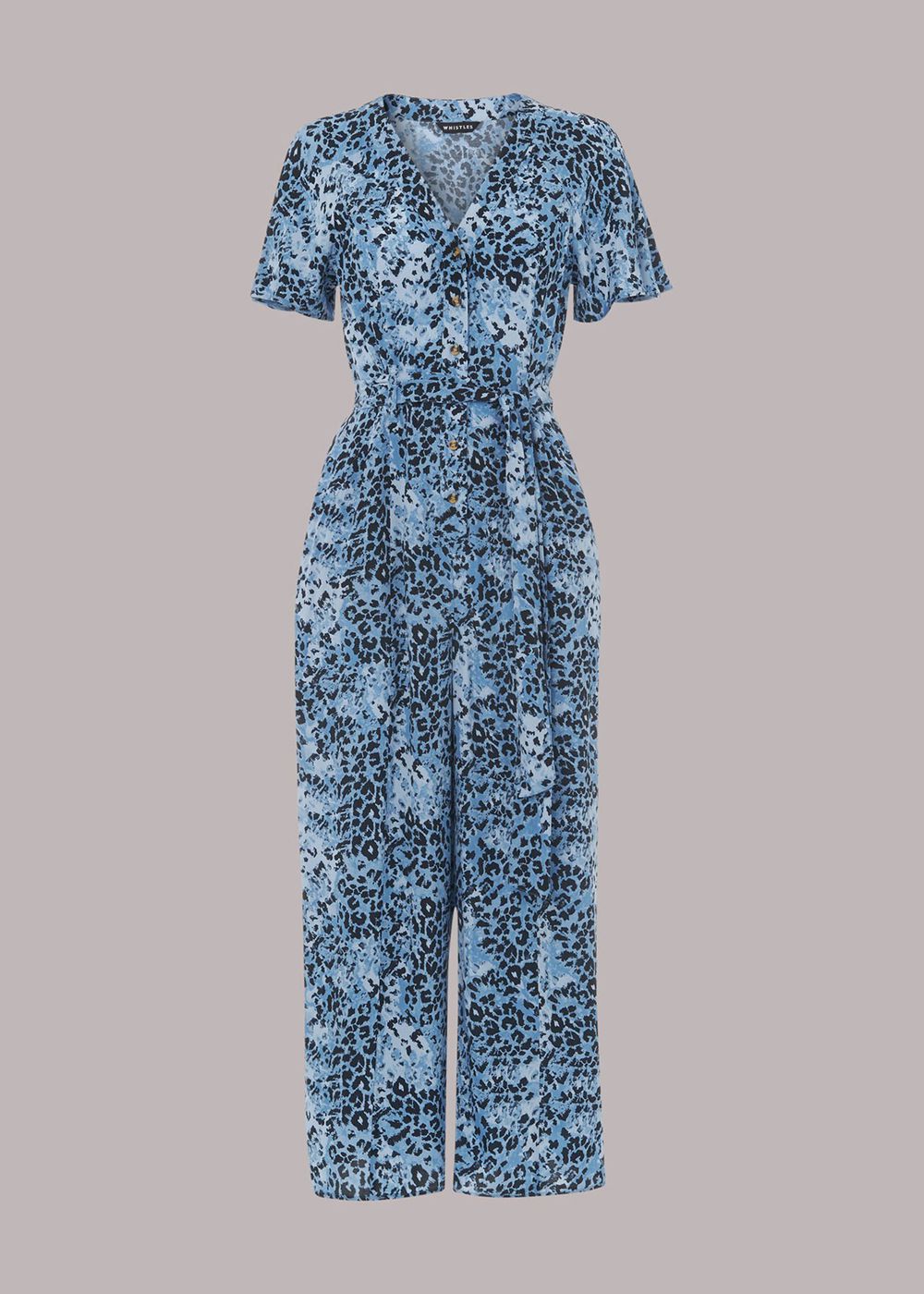 Whistles Hyena Spot Jemma Jumpsuit Blue / Multicolor | US-28649VUGK