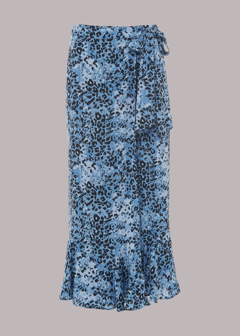 Whistles Hyena Spot Wrap Skirts Blue / Multicolor | US-69743BCJK