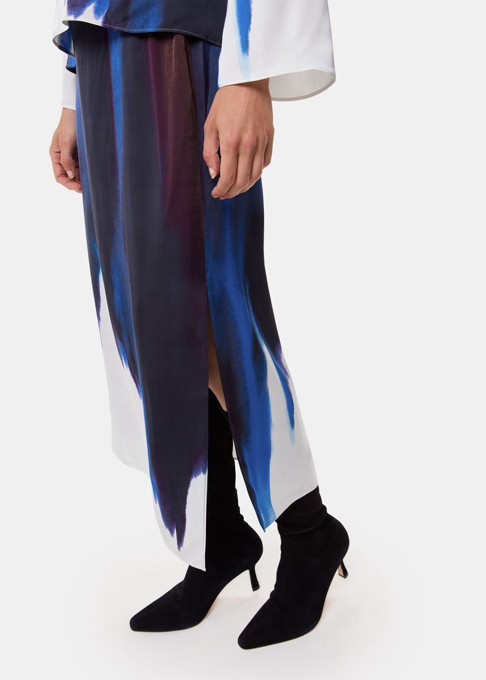 Whistles Ice Dye Print Midi Skirts Multicolor | US-52679ALIW