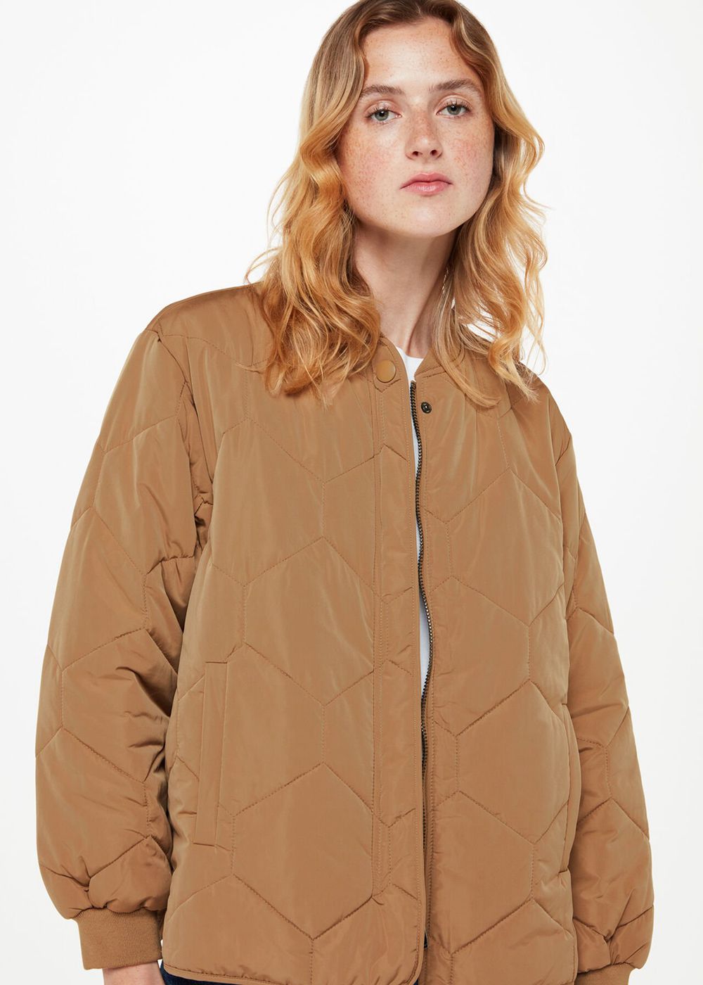 Whistles Ida Short Quilted Coat Brown | US-71546VQHP