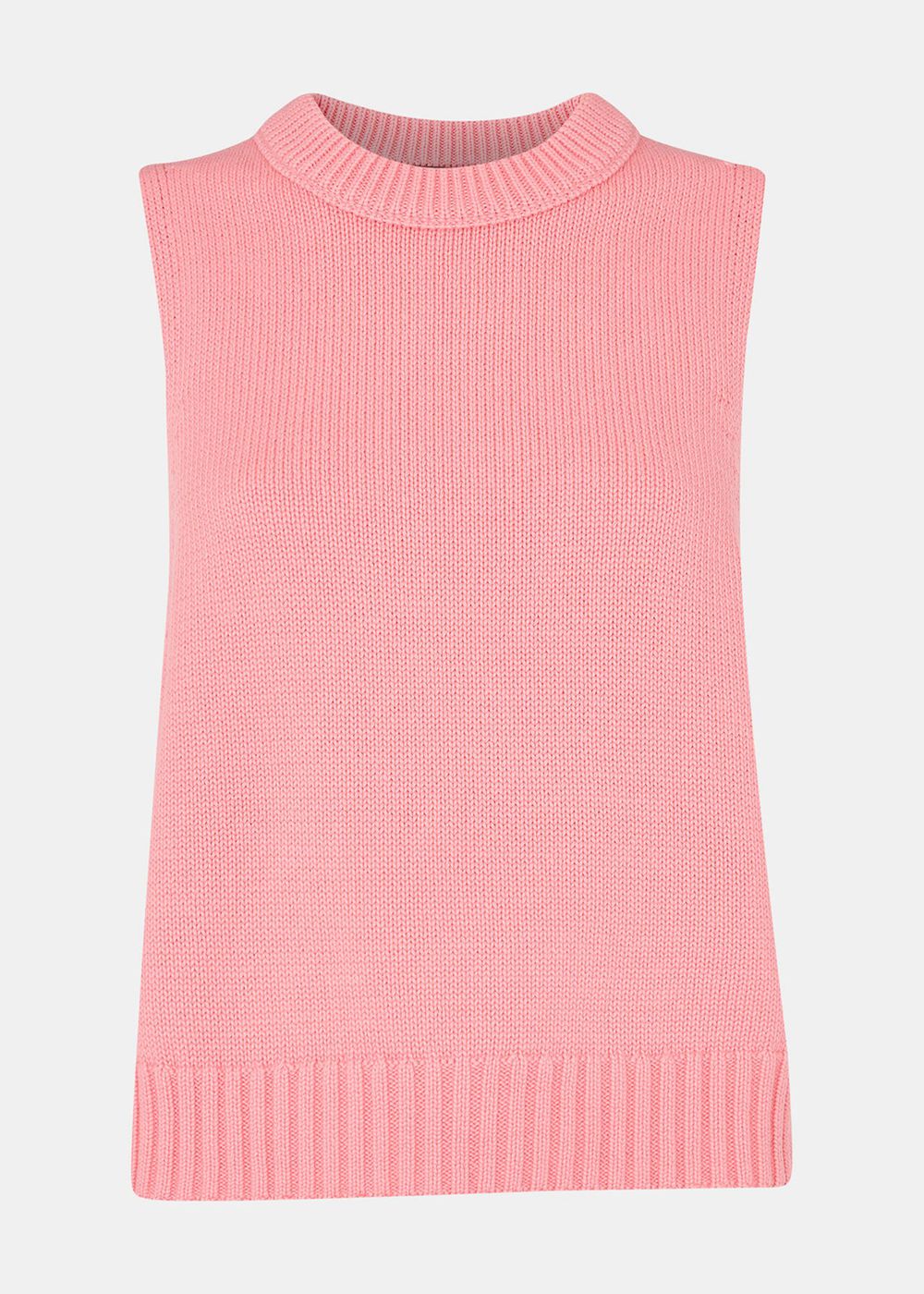 Whistles Indie Rib Detail Knitwear Pink | US-73648XIFO