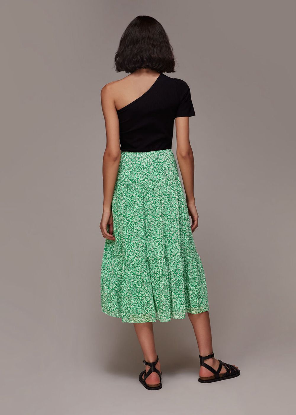 Whistles Indo Floral Wrap Skirts Green / Multicolor | US-45610CPDQ