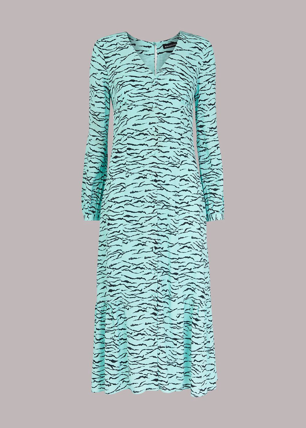 Whistles Inez Abstract Tiger Midi Dress Multicolor | US-21587KPWR