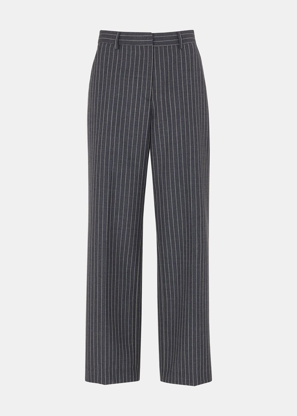 Whistles Isla Pinstripe Wool Pants Grey / Multicolor | US-39261VQLY