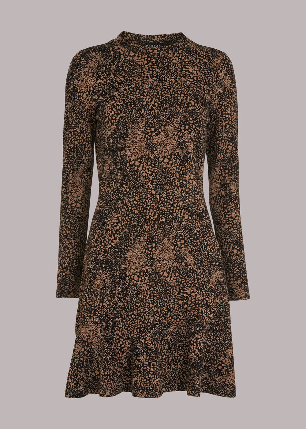 Whistles Jacquard Leopard Flippy Dress Multicolor | US-13672VXGF