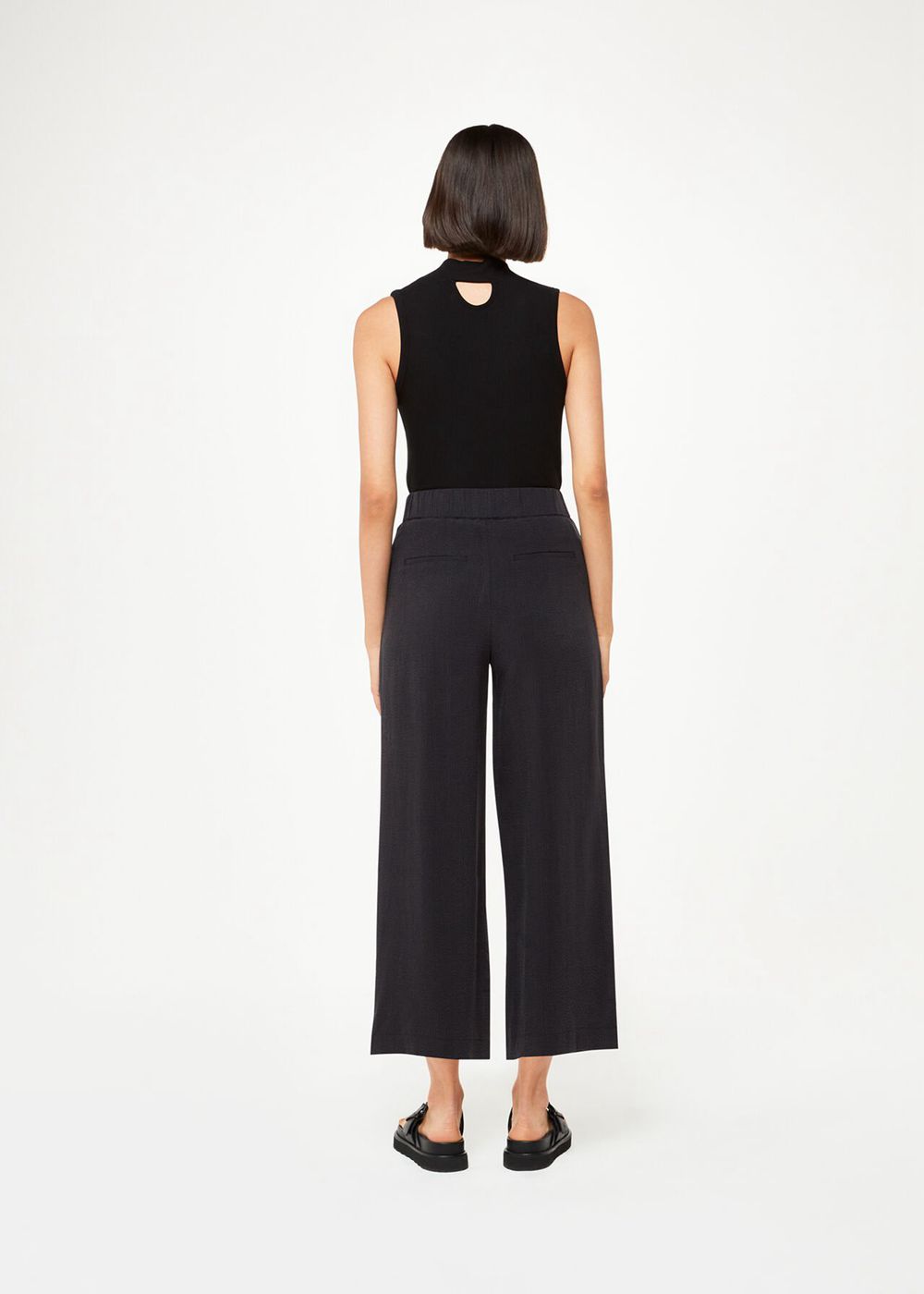 Whistles Jade Side Zip Pants Black | US-06513GHIK