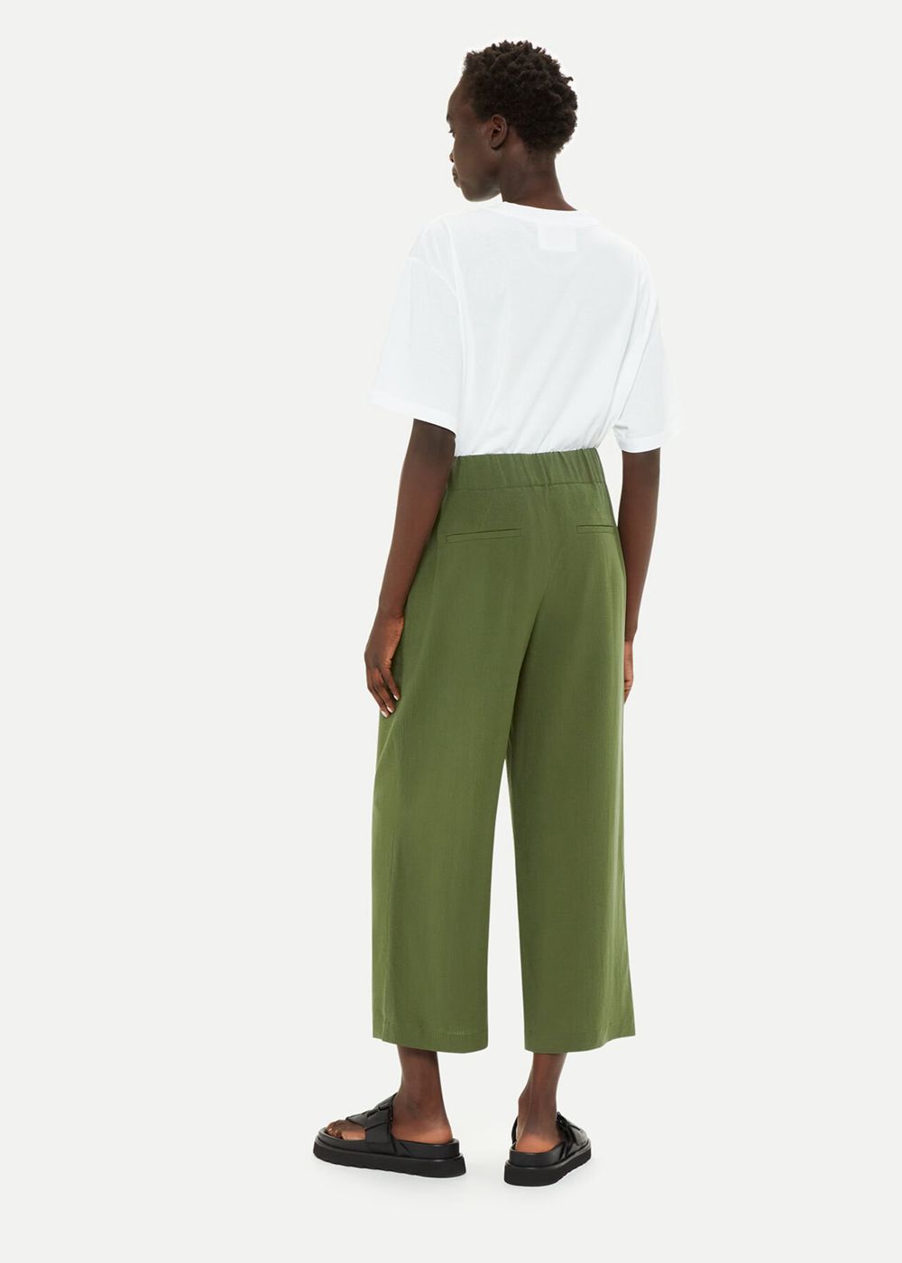 Whistles Jade Side Zip Pants Khaki | US-81964LHZK